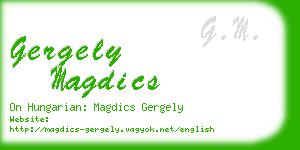 gergely magdics business card